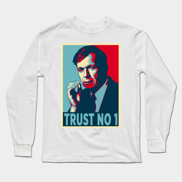 CIGARETTE SMOKING MAN TRUST NO 1 Long Sleeve T-Shirt by Theo_P